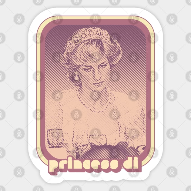 Princess Diana /// Retro Style Fan Design Sticker by DankFutura